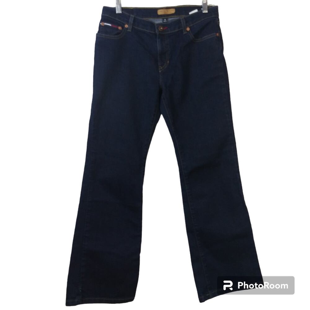Tommy Jeans Dark Blue Flare Leg Y2K Low Rise Size 9